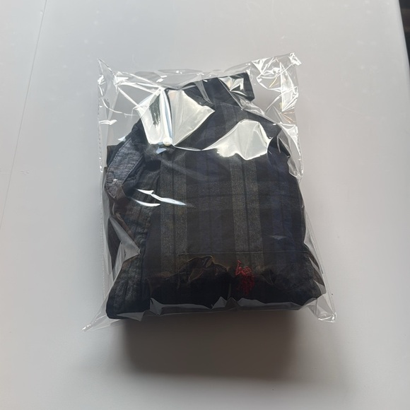 U.S. Polo Assn. Navy and Charcoal Plaid Shirt - Picture 6 of 6